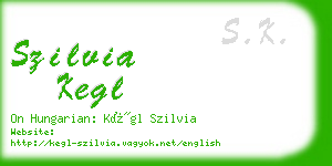 szilvia kegl business card